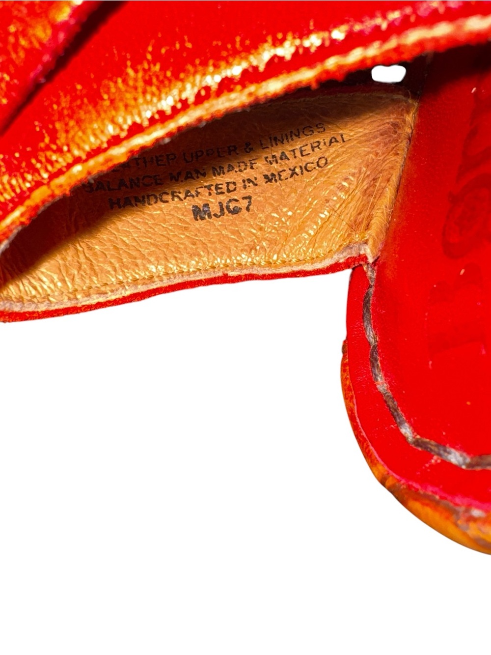 Born Savannah Red Leather Ankle Strap Wedge Sandals Boho Croc Embossed Sz 10 - Picture 6 of 12